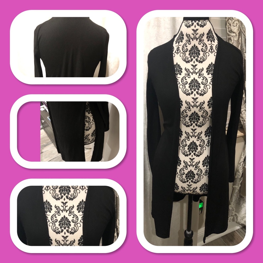 New Arrival “Splash”?Chic Black Women's Cardigan small